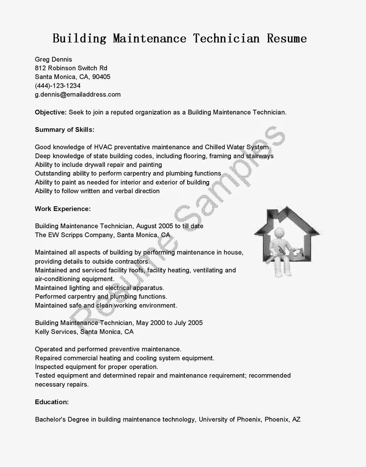 Industrial maintenance technician cover letter